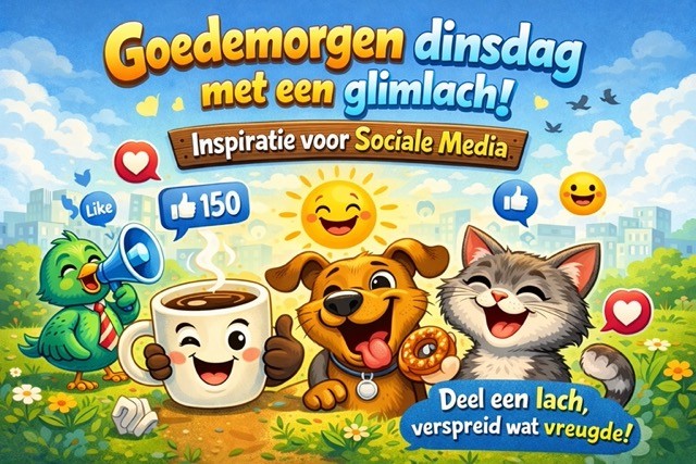 Goedemorgen dinsdag met een glimlach: inspiratie voor sociale media