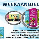 15% korting in de weekaanbieding bij E-liquidsmaakjes!