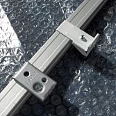 Aluminium gordijnrails. 