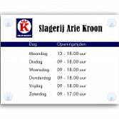 Aluminium naambord met bedrijfslogo