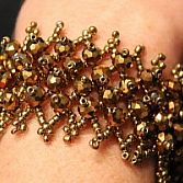 Armband kralen brons