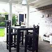 Bartafel met barstoelen van massief hout model-Lynn