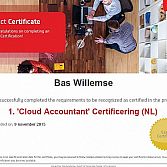 Bas Willemse behaalt Cloud Accountant Certificering (NL) van Exact
