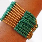 Boheemse kralenarmband - blauw