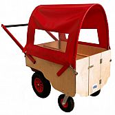 Bolderwagen voor 6-8 kinderen met huifje