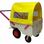 Bolderwagen voor 6-8 kinderen met huifje