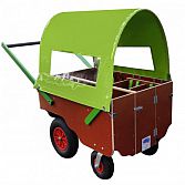 Bolderwagen voor 6-8 kinderen met huifje