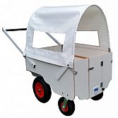 Bolderwagen voor 6-8 kinderen met huifje