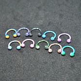 Circular barbells met dye dip kleuren