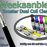 De Booster Dual Coil Clearomizer in de weekaanbieding!
