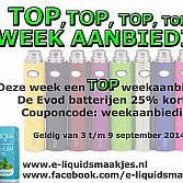 Deze week een topweekaanbieding bij e-liquidsmaakjes!