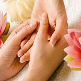 Diepgaande hand massage en reading