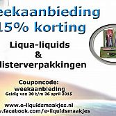 E-LIQUIDSMAAKJES weekaanbieding.