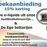 E-liquidsmaakjes weekaanbieding.