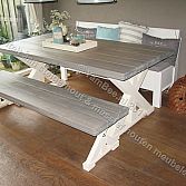 Eettafel met zitbank van steigerhout Amanda