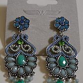 Emeraldblauwe oorbellen