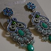 Emeraldblauwe oorbellen