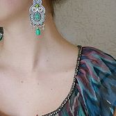 Emeraldblauwe oorbellen