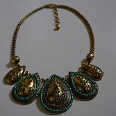 Gouden druppelvormige ketting