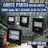 Grote Partij Bouwlampen met lens en geharde Glas AANBIEDING