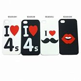 Hoesje iPhone I Love 4S zwart