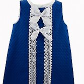 JURKJE KOBALT BLAUW MET WITTE DETAILS