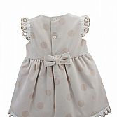 JURKJE LICHTBEIGE MET ROZE STRIK