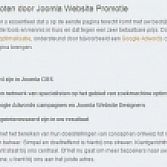 Joomla Website Promotie