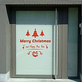 Kerstdecoratie sticker raam of deur
