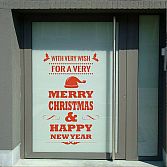 Kerstdecoratie sticker raam of deur