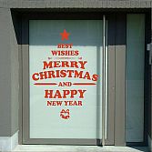 Kerstdecoratie sticker raam of deur