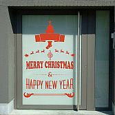Kerstdecoratie sticker raam of deur
