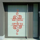 Kerstdecoratie sticker raam of deur