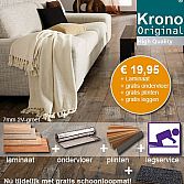 Krono laminaat gratis gelegd met ondervloer en plinten 19,95 euro