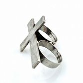 Kruis Ring zilver