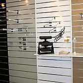 MDF Slatwall 120x120CM Grijs Hoogglans 10 / 15 CM