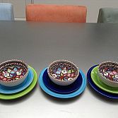 Marron Servies