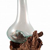  Mondgeblazen vaas op hout