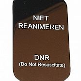 Niet reanimeren penning zonder persoonsgegevens, 
