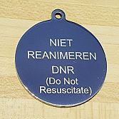 Niet reanimeren penning zonder persoonsgegevens, 