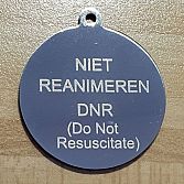 Niet reanimeren penning zonder persoonsgegevens, 