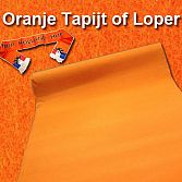 Oranje tapijt of loper, 200 of 400 cm breed 5,00 euro m2