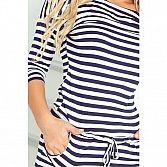 Prachtige jurk in marine Look