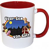 SINTERKLAASCADEAU? Mok bedrukt met naam en gevuld met pepernoten!
