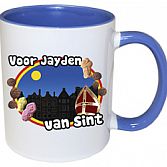SINTERKLAASCADEAU? Mok bedrukt met naam en gevuld met pepernoten!