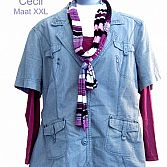 Set met een Cecil vest, basic shirt en sjaaltje