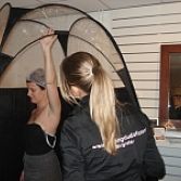 Spraytan live in de kapsalon