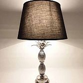 Tafellamp Sidonie | Ananas | Zilver | incl. zwarte lampenkap