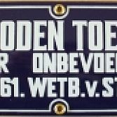 Waarschuwingsborden, verbodsborden