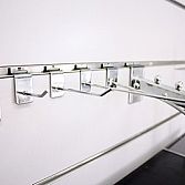 Wandplaat, presentatieplaat, MDF Slatwall 122x122 CM Beuken